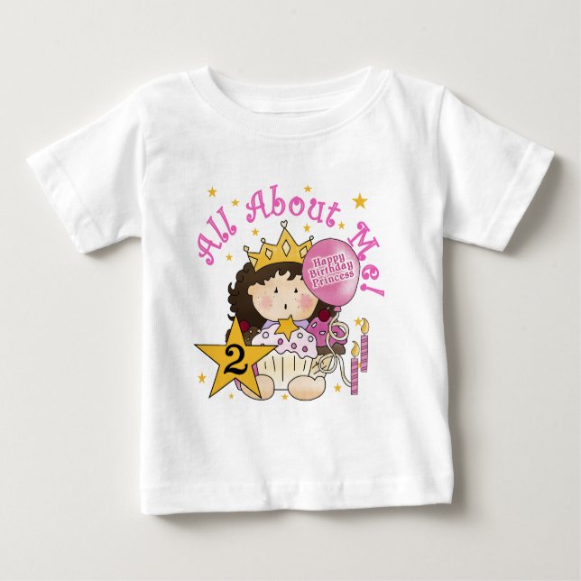 T-shirt Pour Bébé Princesse Tout sur moi 2e anniversaire (Devant)