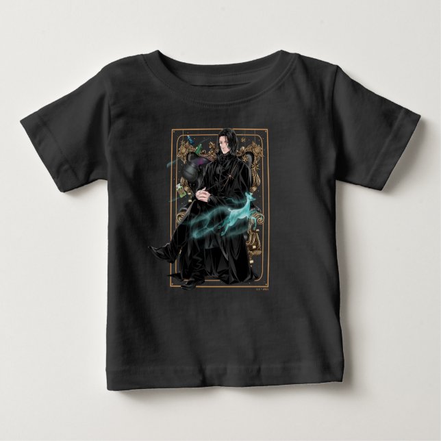 T-shirt Pour Bébé Professeur Anime Severus Snape assis (Devant)