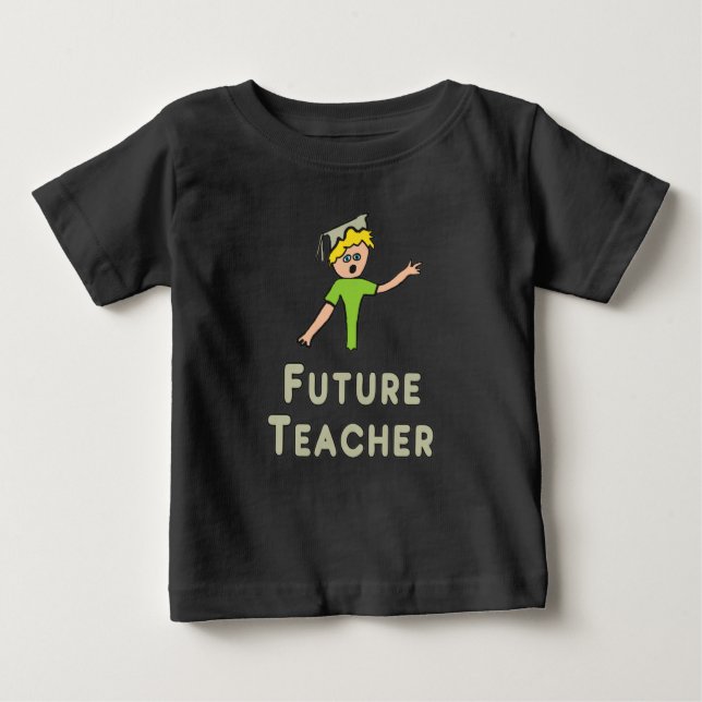 T-shirt Pour Bébé Professeur futur (Devant)