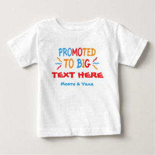 T-shirt Pour Bébé Promoté en gros avec texte et date personnalisés