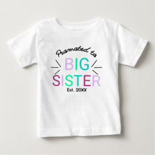 T-shirt Pour Bébé Promu À Big Sister Est 2022