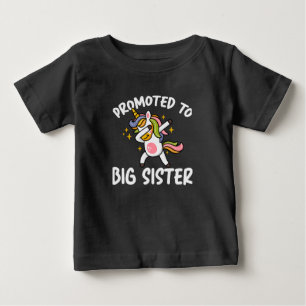 T-shirt Pour Bébé Promu à Big Sister Unicorn