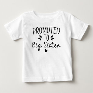 T-shirt Pour Bébé Promu à la Grosse Soeur Grossesse Faire-part