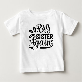 T-shirt Pour Bébé Promu à la Grosse Soeur Grossesse Faire-part