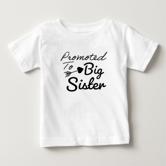 T-shirt Pour Bébé Promue à Big Sister , la grossesse révèle  (Devant)