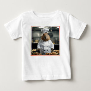 T-shirt Pour Bébé Prouesse en pâtisserie : Le capybara culinaire