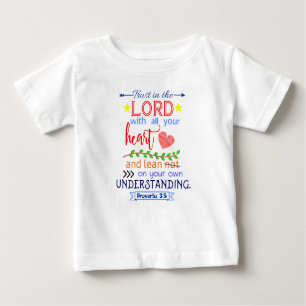 T-shirt Pour Bébé Proverbes 3:5 Robe de bébé