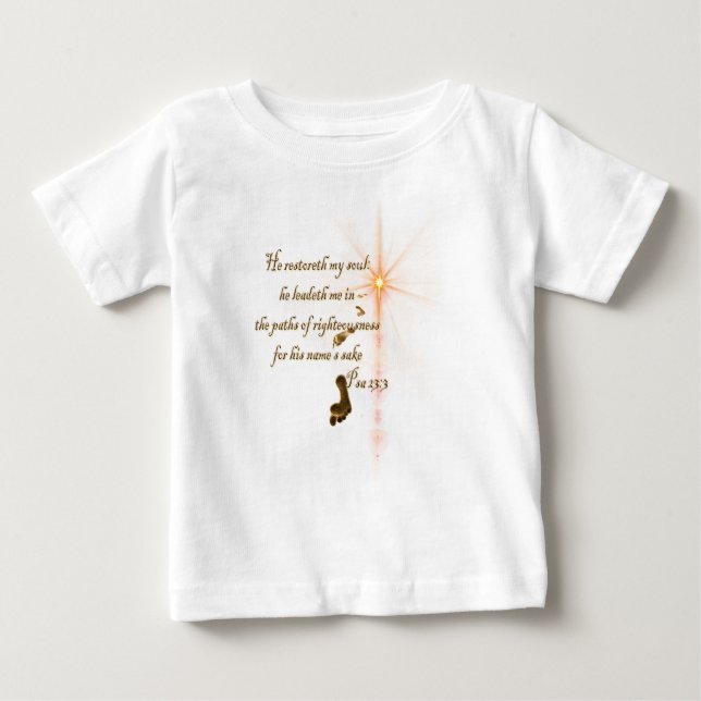T-shirt Pour Bébé Psa 23.3 The Lord is my shepard (Devant)