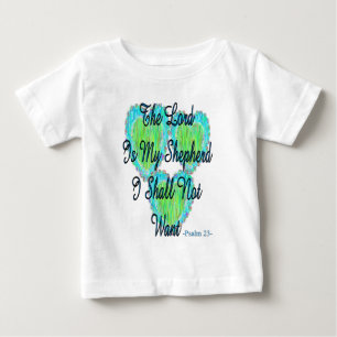 T-shirt Pour Bébé Psaume 23 coeurs