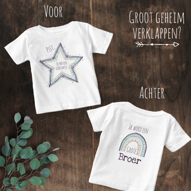T-shirt Pour Bébé psst ik heb een geheimpje.. grote broer (Créateur téléchargé)
