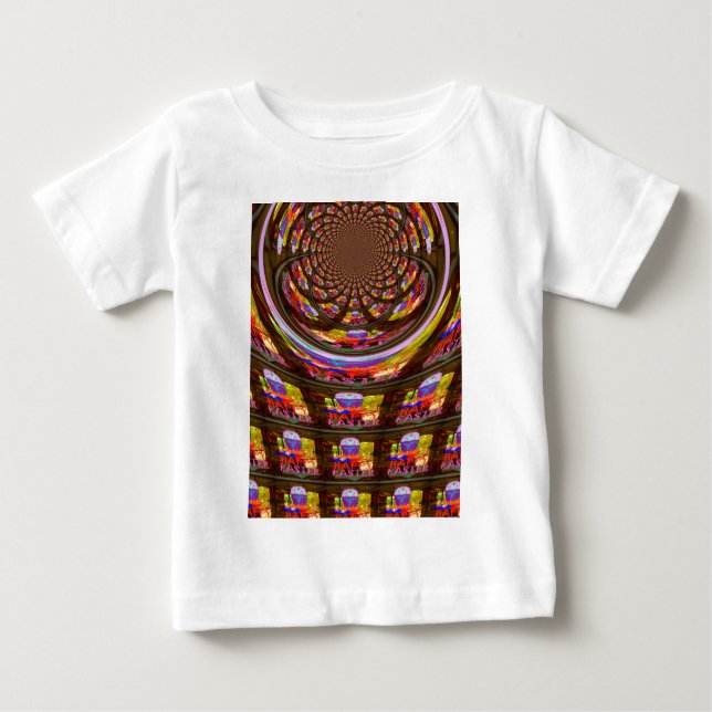 T-shirt Pour Bébé Psychédélique Pâques Kaleidoscope Art (Devant)