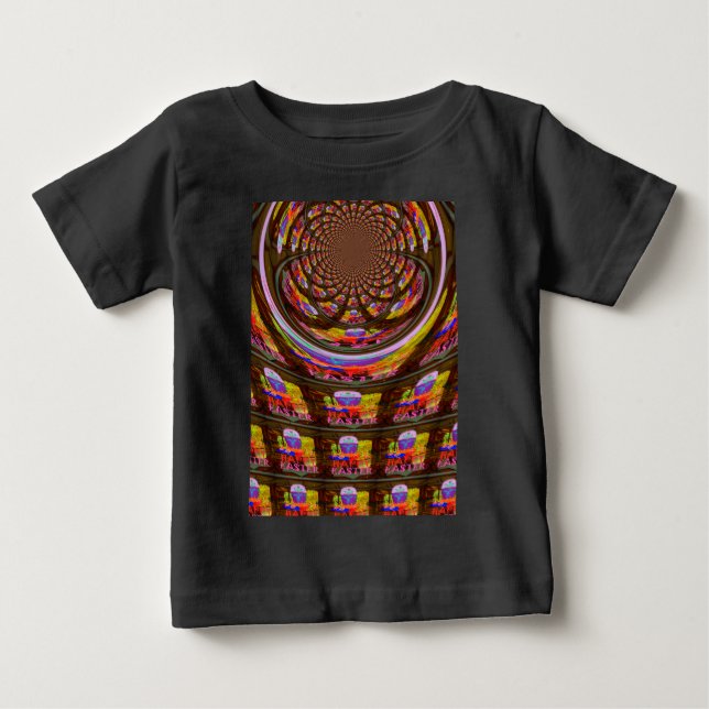 T-shirt Pour Bébé Psychédélique Pâques Kaleidoscope Art (Devant)