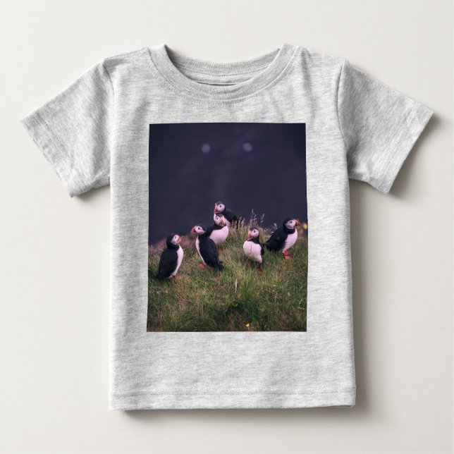 T-shirt Pour Bébé Puffins de l'Atlantique (Devant)