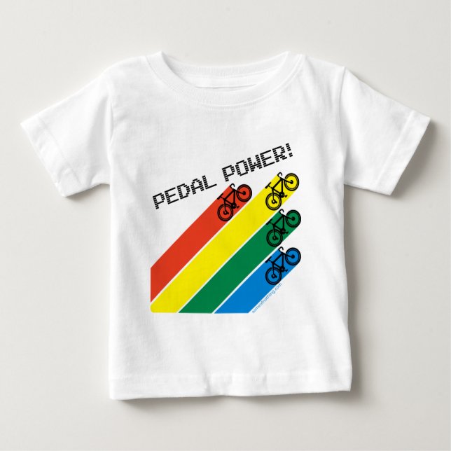 T-shirt Pour Bébé Puissance de pédale ! (Devant)