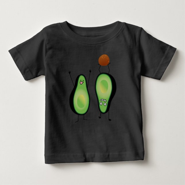 T-shirt Pour Bébé Puits vert encourageant drôle d'appui renversé (Devant)