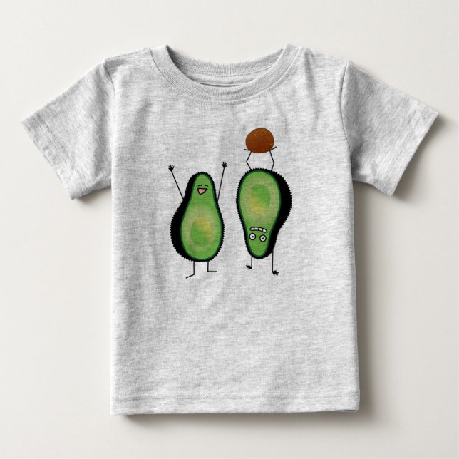 T-shirt Pour Bébé Puits vert encourageant drôle d'appui renversé (Devant)