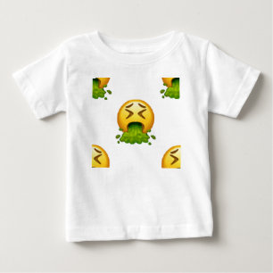 T-shirt Pour Bébé puking émoji