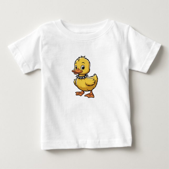 T-shirt Pour Bébé Punk Duckling – Funny Rebel Animal Art (Devant)