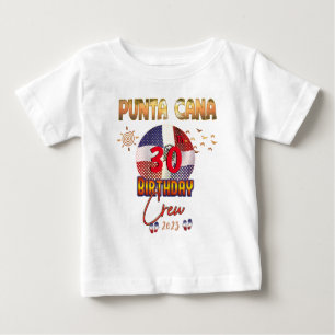 T-shirt Pour Bébé Punta Cana République Dominicaine Anniversaire cor