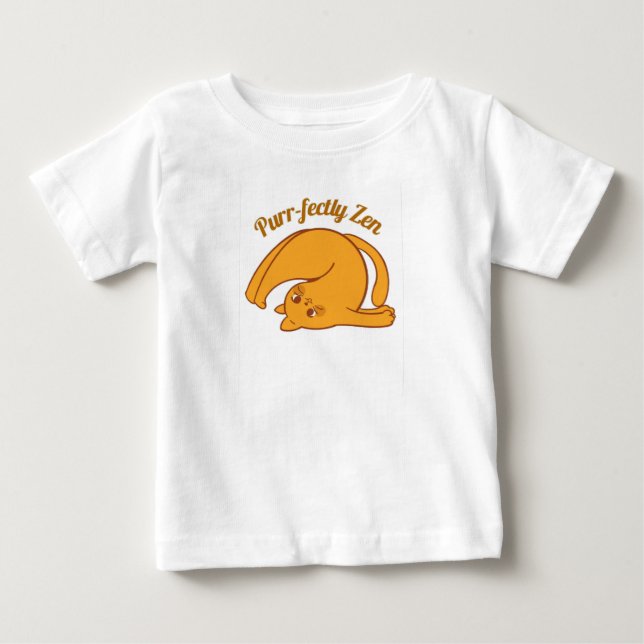 T-shirt Pour Bébé Purrfect Kitty Yoga Chat Todler (Devant)