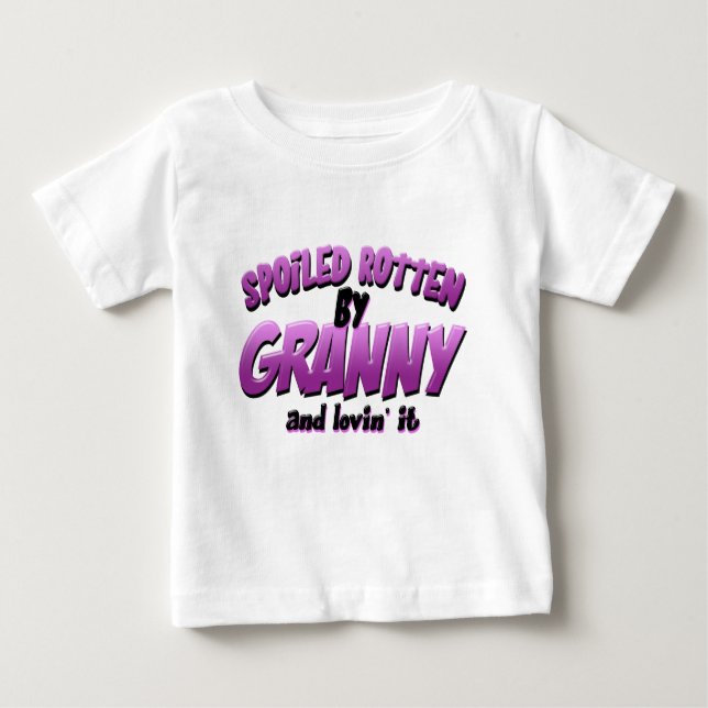 T-shirt Pour Bébé Putréfié corrompu par mamie (Devant)