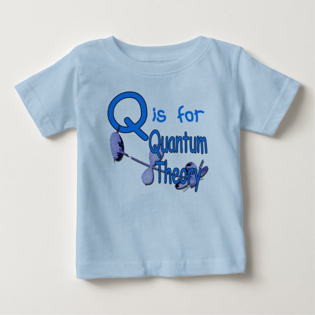 T-shirt Pour Bébé Q est pour la théorie de Quantum (Devant)