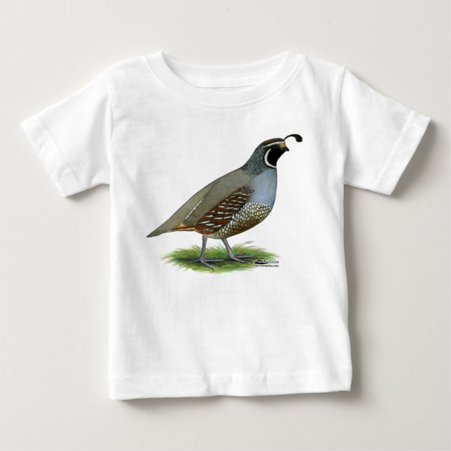 T-shirt Pour Bébé Quail de la Californie (Devant)