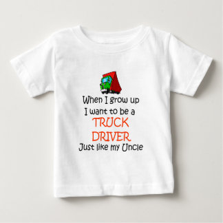 T-shirt Pour Bébé Quand je grandis le chauffeur de camion