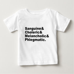 T-shirt Pour Bébé Quatre Humeurs Sanguin Colérique Mélancolique Fleg