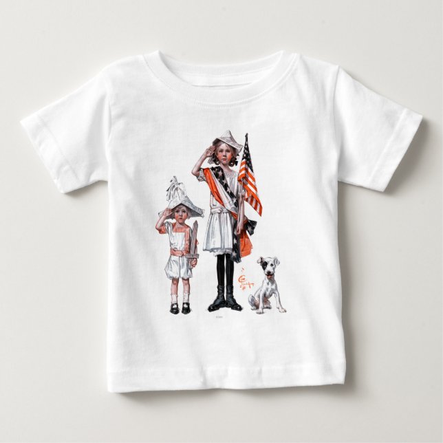 T-shirt Pour Bébé Quatre juillet (Devant)