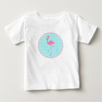 Quatrefoil bleu + Tutu Flamant rose rose