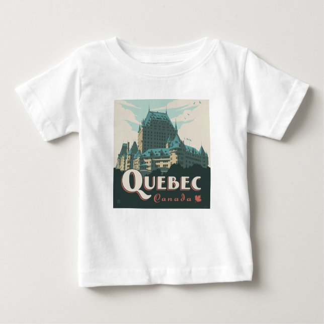T-shirt Pour Bébé Québec Canada | Château Frontenac (Devant)