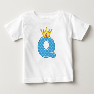 T-shirt Pour Bébé Queen - Q Alphabet avec couronne