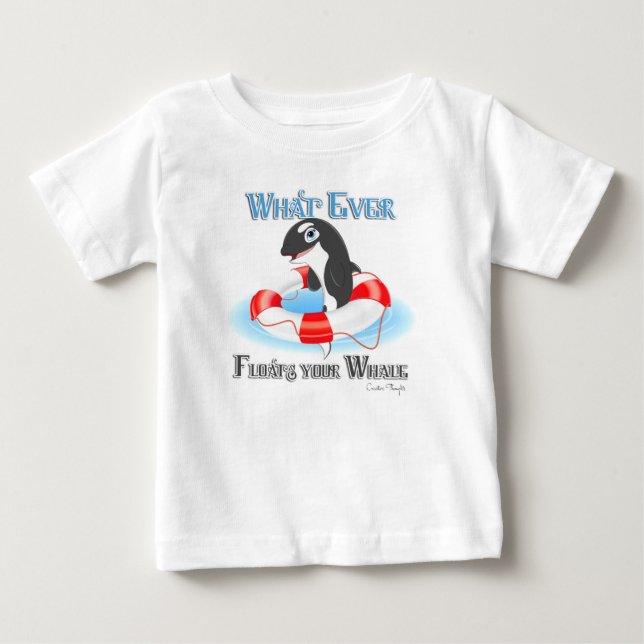T-shirt Pour Bébé Quelle Que Soit La Flotte De Votre Baleine (Devant)