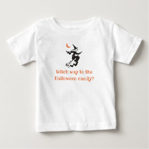 T-shirt Pour Bébé Quelle voie pour les bonbons Halloween mignon