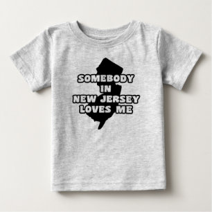 T-shirt Pour Bébé Quelqu'Un Au New Jersey M'Aime