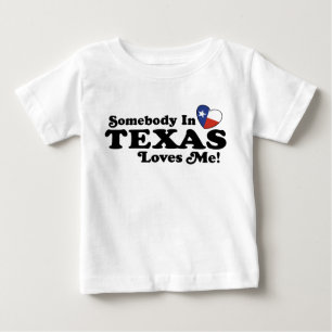 T-shirt Pour Bébé Quelqu'Un Au Texas M'Aime
