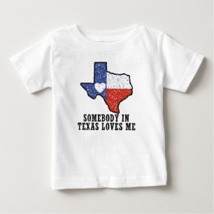 T-shirt Pour Bébé Quelqu'Un Au Texas M'Aime