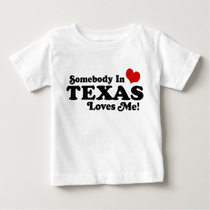 T-shirt Pour Bébé Quelqu'Un Au Texas M'Aime