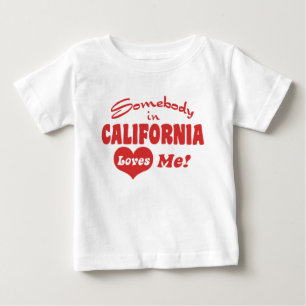 T-shirt Pour Bébé Quelqu'Un En Californie M'Aime