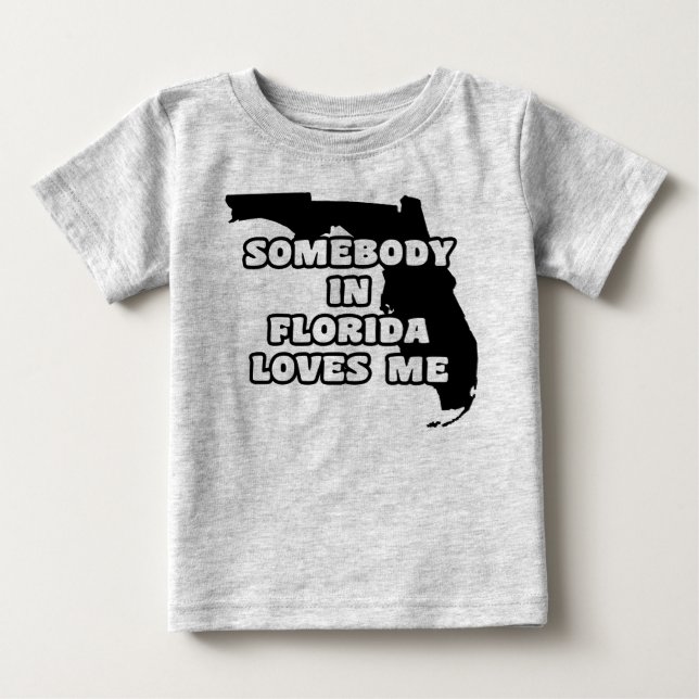 T-shirt Pour Bébé Quelqu'un en Floride m'aime (Devant)