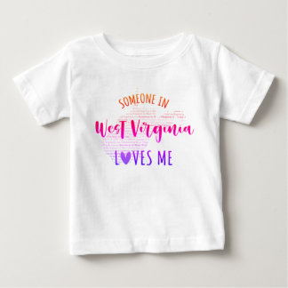 T-shirt Pour Bébé Quelqu'Un En Virginie Occidentale M'Aime Un T-shir