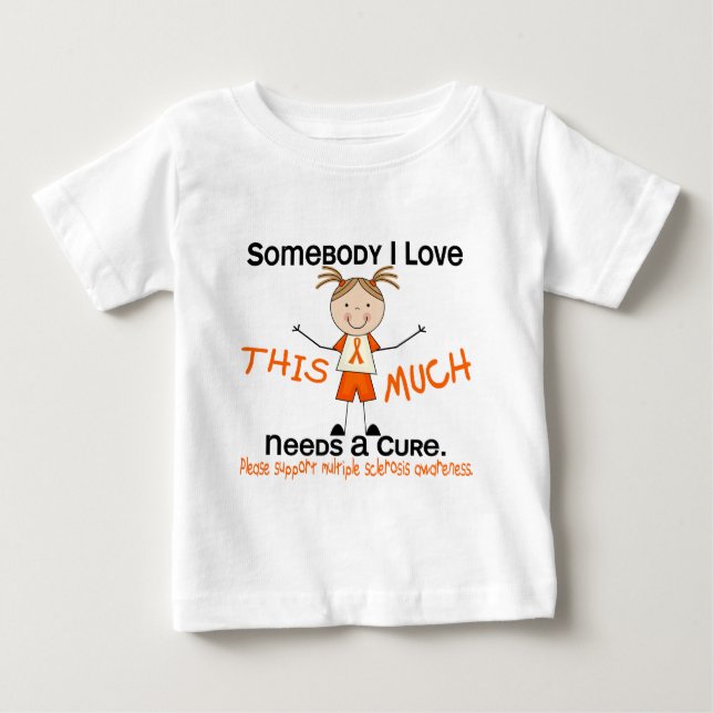 T-shirt Pour Bébé Quelqu'un que j'aime - Sclérose en plaques (Fille  (Devant)