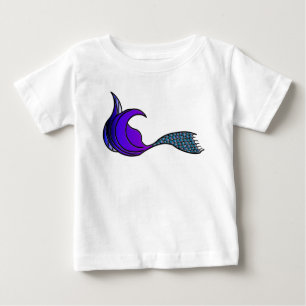 T-shirt Pour Bébé Queue de sirène violette foncée