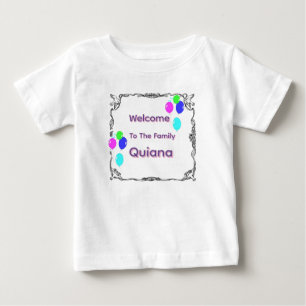 T-shirt Pour Bébé "Quiana" Bienvenue dans la famille,