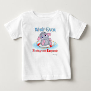T-shirt Pour Bébé Quoi qu'il flotte votre bébé éléphant