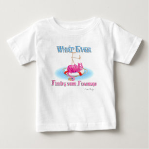 T-shirt Pour Bébé Quoi qu'il flotte votre Flamant rose