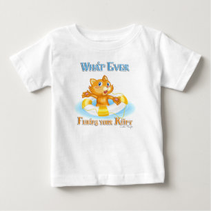 T-shirt Pour Bébé Quoi qu'il flotte votre Kitty