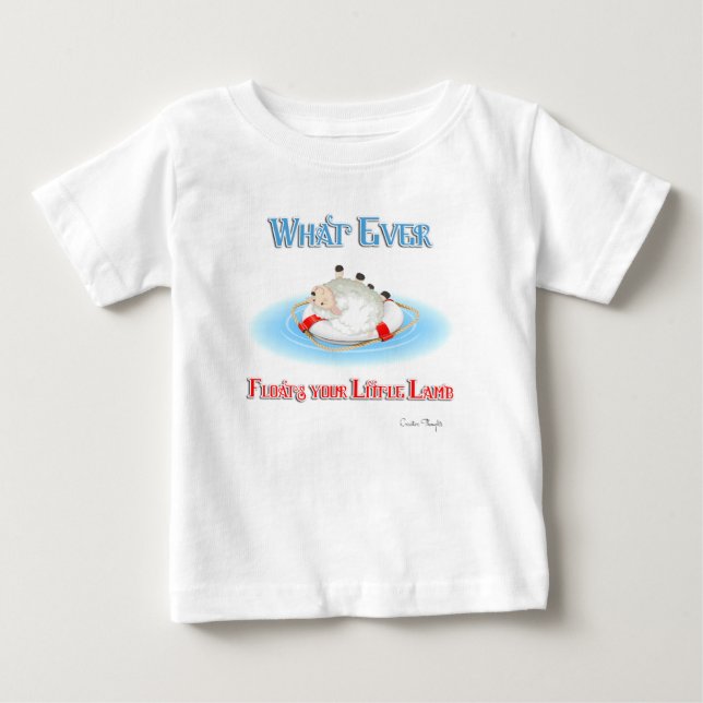 T-shirt Pour Bébé Quoi Qu'Il Flotte Votre Petit Agneau (Devant)