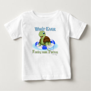 T-shirt Pour Bébé Quoi qu'il flotte votre tortue 2